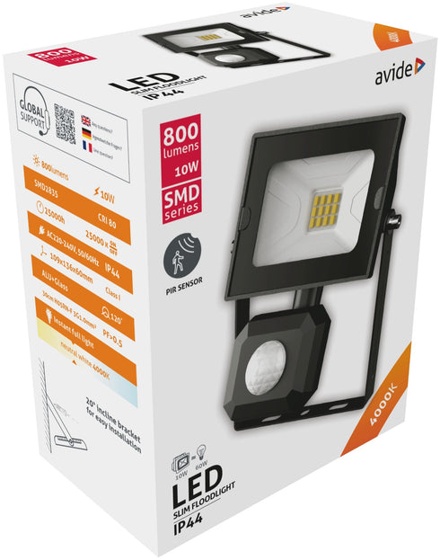 Avide 908984 Reflektor s senzorjem SMD LED 10W NW 800 lm