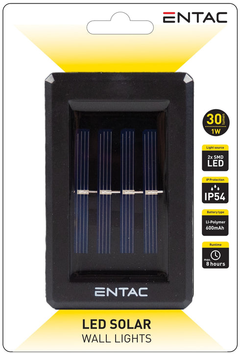 Entac 988320 Svetilka stenska solarna LED 1W