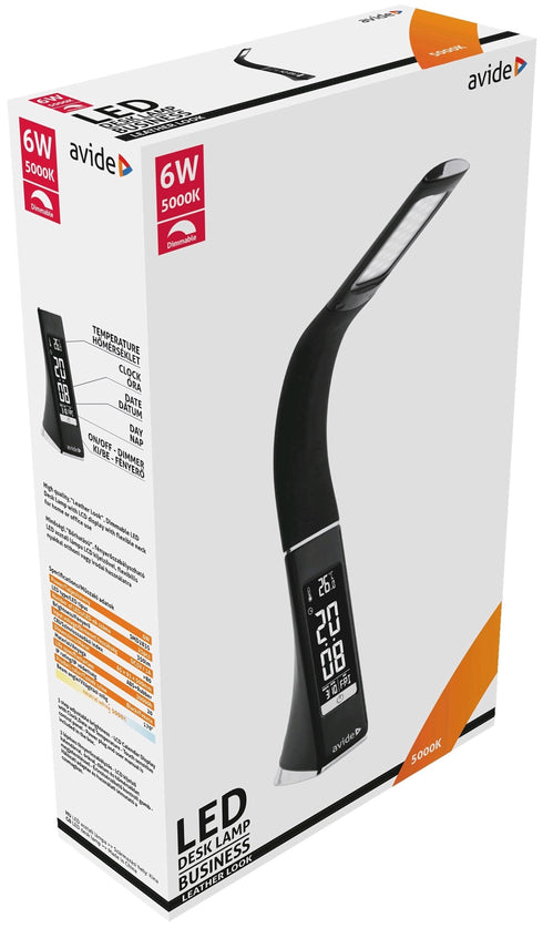 Avide 280560 Namizna svetilka LED Bussines Leather Calendar 6W NW