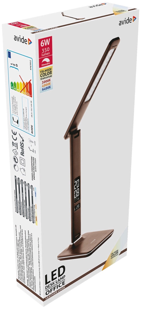 Avide 280584 Svetilka namizna LED Office Leather Calendar 6W CCT