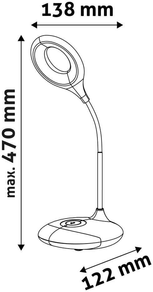 Avide 62287644 Namizna svetilka RGB Bela LED NW