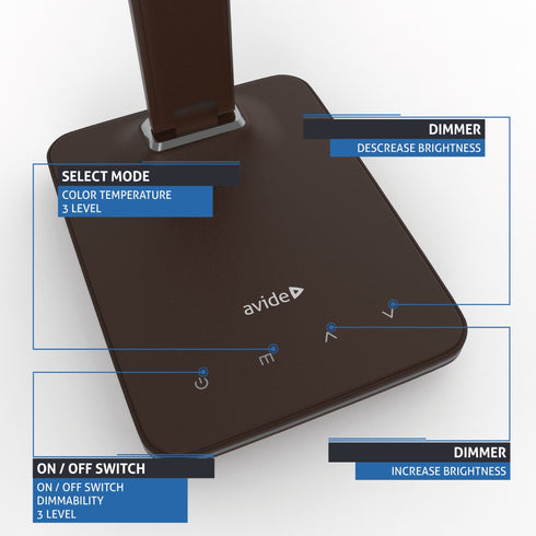 Avide 280584 Svetilka namizna LED Office Leather Calendar 6W CCT