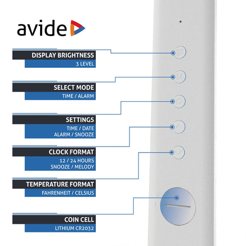 Avide 909400 Svetilka namizna LED Office Leather Calendar 6W CCT 350 lm