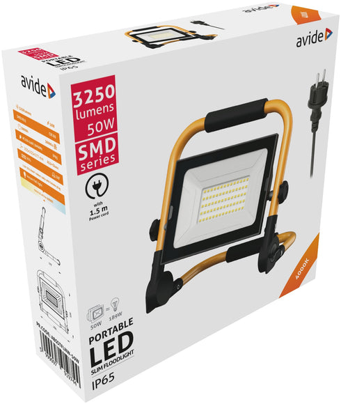 Avide 919744 Reflektor Slim s stojalom SMD LED 50W NW 3250lm
