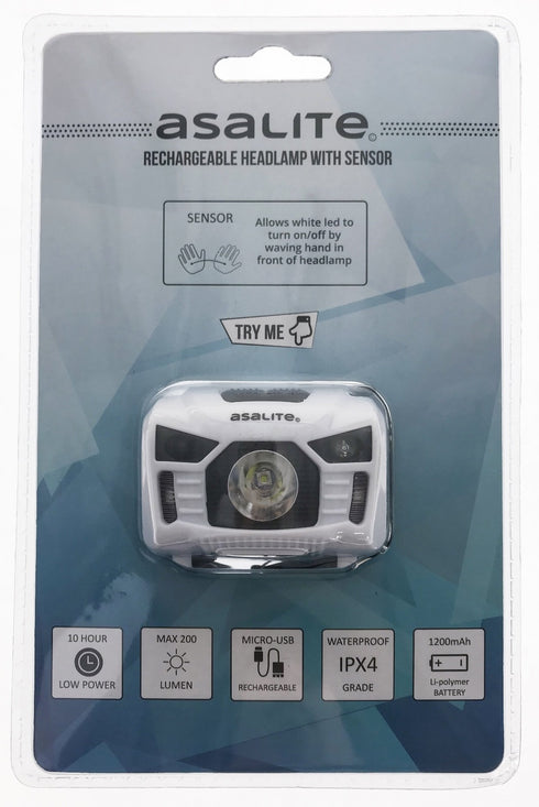 Asalite ASAL0168 Naglavna polnilna svetilka 3W CREE LED / 2x rdeče SMD LED diode