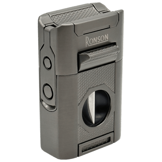 Vžigalnik Ronson 121001 za cigare plinski Giant Jet Flame, Gun Metal
