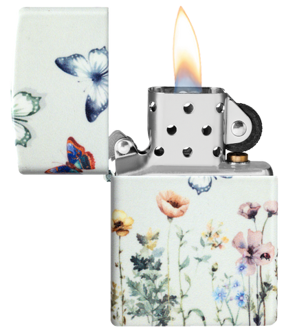 Zippo 46703 vžigalnik Flower Field & Butterflies, Glow in the Dark