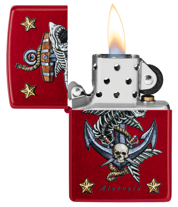 Zippo 47109 vžigalnik Nautic Anchor & Skulls by Rietveld