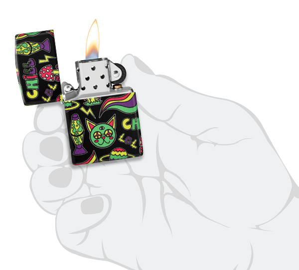 Zippo 47114 vžigalnik Psychedelic Sticker Chill Design