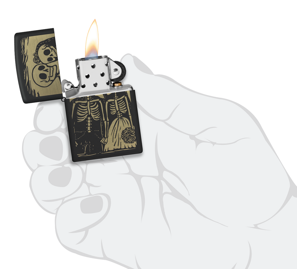 Zippo 47210 vžigalnik Skeleton Couple