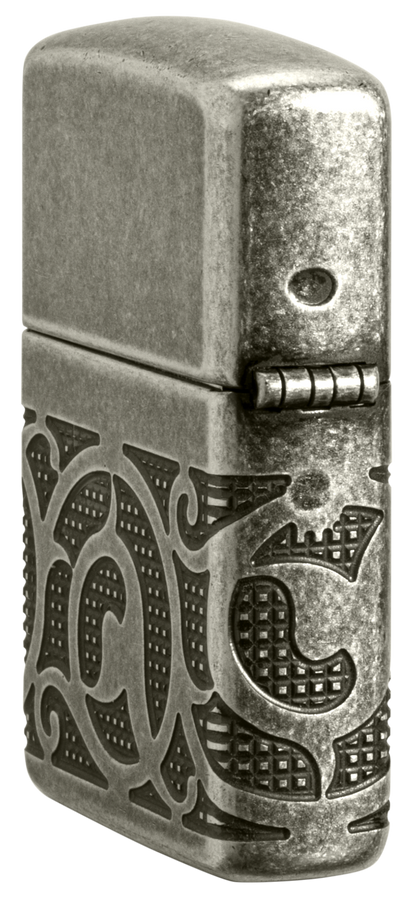 Zippo vžigalnik 49290 Pattern Armor Antique Silver