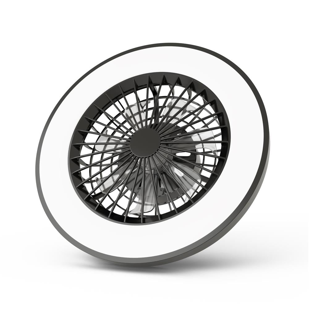 Svetilka stropna Whitney z ventilatorjem, Črna, AFCLCCT-48W-15W-WHB