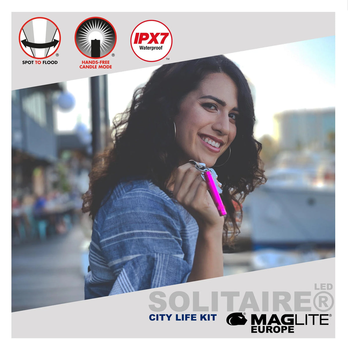 Maglite set City Life SX45072L – Mini Pro + Solitaire (Siva)