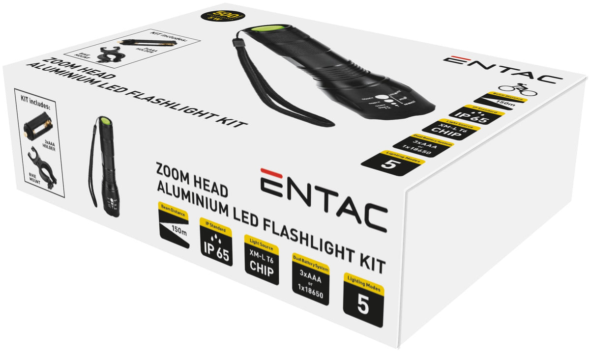 Entac 01589 Svetilka Zoom z nosilcem za kolo